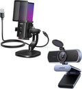 UGREEN 2K Webcam for PC Bundle with Gaming Microphone for PC 24bit/96kHz