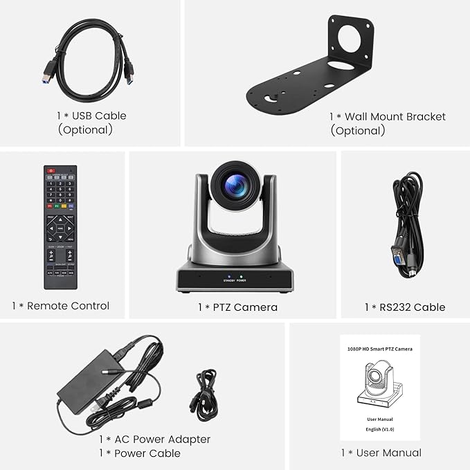PTZ Camera 30X SDI Camera Support Optical Zoom Video and POE with Network IP Live Streaming Simultaneous 3G-SDI and USB Video Output for Conferences Church Teaching