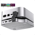 Mac Mini M4 Dock Stand with DP 4K 144Hz &amp HDMI 4K 60Hz Mac Mini M4 Pro Hub with 4TB NVMe SSD Enclosure (SSD NOT Included) 3 USB A 2.0 SD/TF 3.0 3.5mm Audio/Mic USB C Hub for Mac Mini 2024