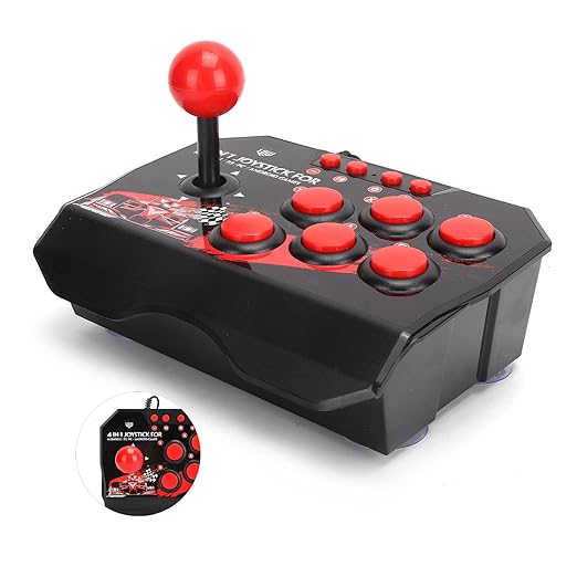 Pissente Wired Fight Stick Fight Stick Wired Joystick Fighting Stick Controller Games Accessories for Switch/PC / PS3 8.3 x 5.9 x 2.4in