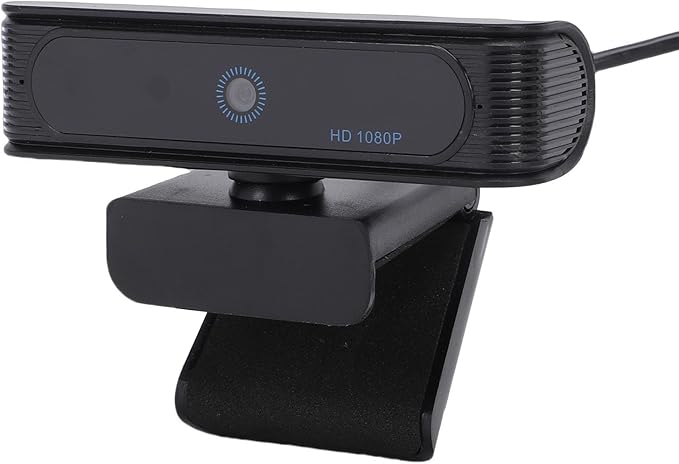 1080P FHD Facial Recognition Webcam 120 Wide Angle Lens with Built in Mic Auto Light Correction Fixed Focus Plug and Play USB Webcam