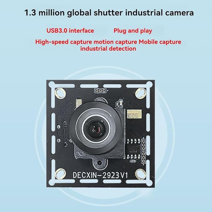 USB3.0 Global Shutter Camera 1.3MP 6mm Industrial Camera Module 400 Frames Driver-Free for WINXP/7 8 10 Linux Android