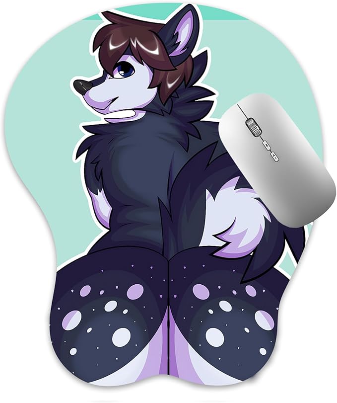 Anti-Slip Mousepad 3D Mouse Pad Furry Anthro Anime Manga Breast Gaming Wrist Rest Boob-pad Mouse Mat