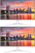 ASUS VY279HE-W 27-inch 1920 x 1080 FHD 75 Hz 1 ms LCD Everyday Monitor 2-Pack Bundle with Adaptive-Sync Eye Care Plus Color Augmentation VGA HDMI White