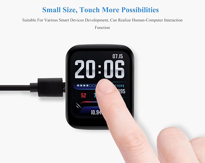 RP2040 Microcontroller Development Board with 1.69inch Touch LCD 240 x 280 262K RGB Rounded Corners Dual-core Arm Processor 16MB Flash Accelerometer and Gyroscope Sensor USB Type-C Port