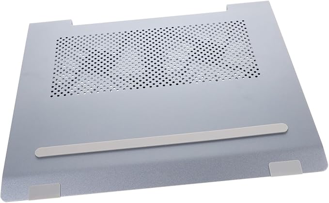 Aluminum Alloy Laptop Cooler Stand with USB Fan for Laptops to 17.3 Inch Ventilated Cooling Pad Elevated Holder for Gaming and Office Use Gray
