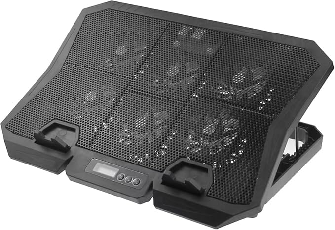 Laptop Cooling Pad with 6 Silent Fans Adjustable Speed Blue LED Cooling Stand for 15.6-inch Laptops for Gaming and Office Use