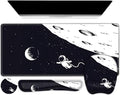Large Mouse Pad Keyboard Wrist Rest Set Ergonomic Non-slip Washable Wrist Support Waterproof 35.4 x 16 inches Space Astronaut