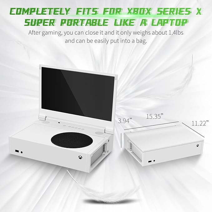 G-STORY 14‘’ Portable Monitor for Xbox Series S 1080P Portable Gaming Monitor IPS Screen for Xbox Series S（not Included） with Two HDMI HDR Freesync Game Mode Travel Display for Xbox Series S