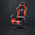 Gaming Chair with footrestGamer Chair with 200lb Capacity for Adults and Teens Racing Style Computer Chair with Headrest and Lumbar Support (RedColoured Lights)