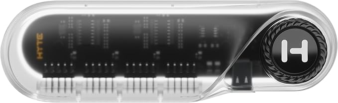 Hyte Powered Internal USB Hub - 4 USB 2.0 Output Headers Motherboard USB 9Pin Extension Extra-Strength Magnets and Adhesive Strip Included Modern Internal Expansion - Crystal