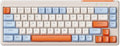 M68 65% Wireless Gaming KeyboardBluetooth/2.4GHz/ Wired Tri-Mode Silent Membrane KeyboardPBT Keycaps2000mAH Rechargeable67 Keys Rainbow LED Backlit PC Gaming Keyboard for Win/Mac-Blueberry
