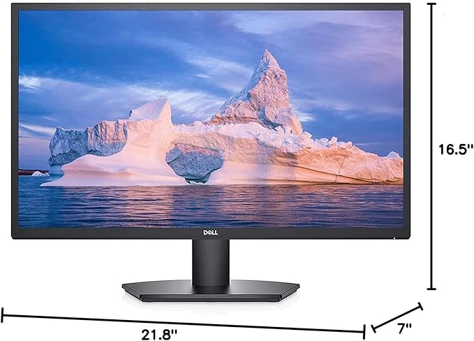 Dell 24 inch Monitor 2021 FHD 16:9 with Comfortview (TUV-Certified) 75Hz Refresh Rate 16.7 Million Colors Anti-Glare with 3H Hardness Black (1 Pack)