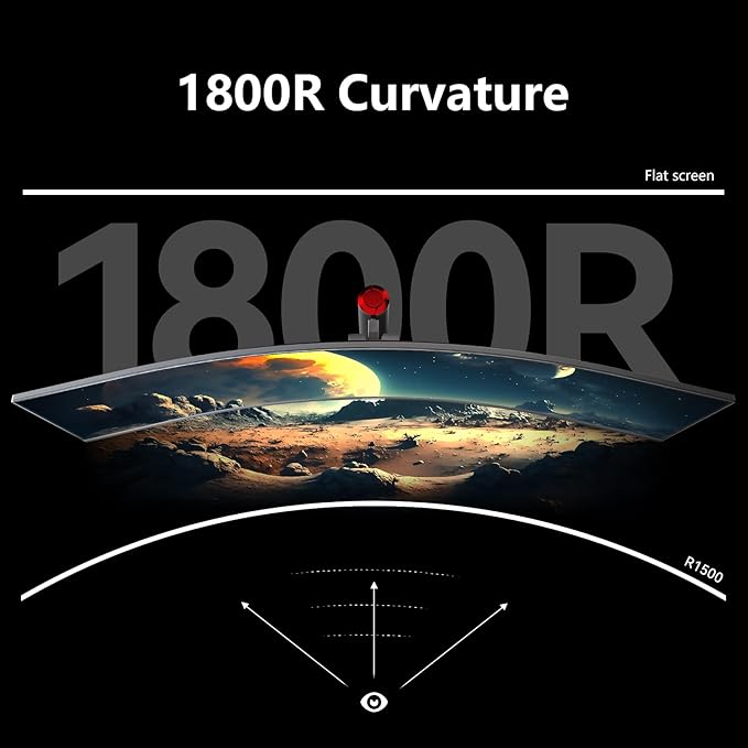 INNOCN 49 240Hz Curved Monitor Ultrawide Gaming QHD 5120 x 1440P Computer Monitor R1800 99% sRGB HDR400 USB Type C DisplayPort HDMI Built-in Speakers Height/Tilt Adjustable - 49C1S
