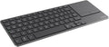 Rapoo Portable Wireless Keyboard with Touchpad Multi-Device HTPC Keyboard for PC-Connected TV/Tablet/Steam Deck/Gaming Console/Raspberry Pi/Mini PC - Support Touch Gestures for Windows &amp Mac Bla