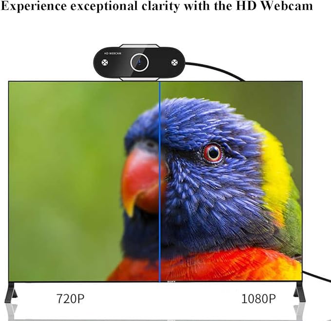 GIZNXBA Streaming Webcam with Microphone for Pc Wide-Angle Lens Autofocus Plug &amp Play USB Webcam for Laptop Desktop Streaming(2K)