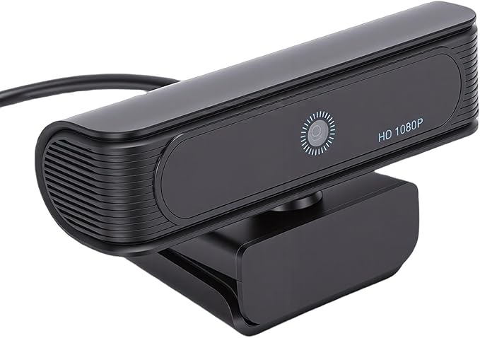 1080P FHD Facial Recognition Webcam 120 Wide Angle Lens with Built in Mic Auto Light Correction Fixed Focus Plug and Play USB Webcam