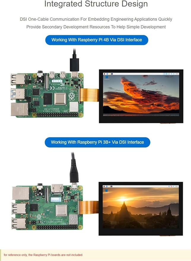 4.3inch DSI Display 800 × 480 Resolution IPS Wide-beael Display Thin and Light Design with Touch Function (43H-800480-IPS-CT-B)