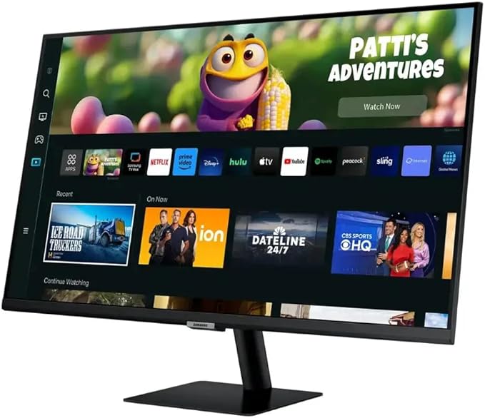 Samsung 32 M5 Series FHD Smart Monitor Streaming TV Multiple Ports HDMI 60Hz 4ms Black with HDMI Cable