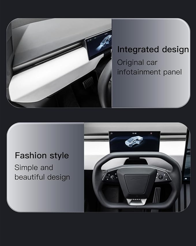 Style 8.9 Inch Smart Gauge Center Console for Tesla Cybertruck1920 * 720 HD Touch ScreenWider Viewing Angle of Large ScreenNavigationNo Broken/No Hole