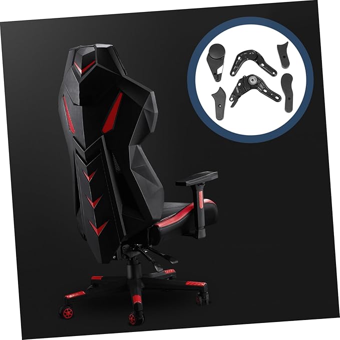 Ciieeo 6 Pcs E Sports Chair Adjusters Multi Angle Tuners Iron and Plastic Gaming Chair Accessories for Seat Angle Black