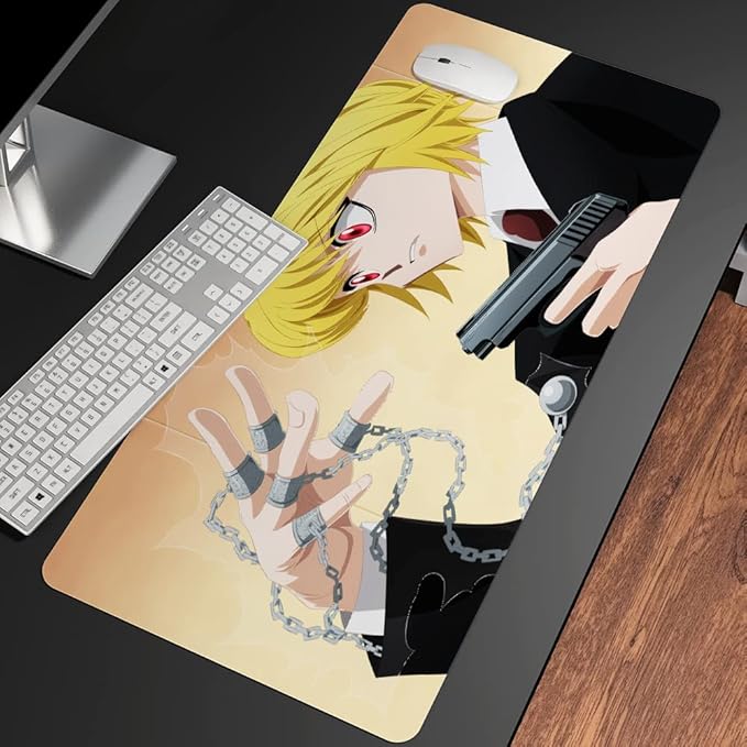 RAINBOWS XXL Gaming Professional Hunter Beautiful Cute Printing Mouse Pad Desk Pad Anime Pad Computer Player PC Mouse Mats(QZLR-008700x400x3mm)