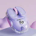 EWEADN Q9 Wireless Clear Mouse Dual Mode Bluetooth &amp 2.4G USB Computer Mouse with RGB Lighting Silent Clicks Multi-Device Compatibility for Laptop PC MacBook iPad Cute Mouse-Purple