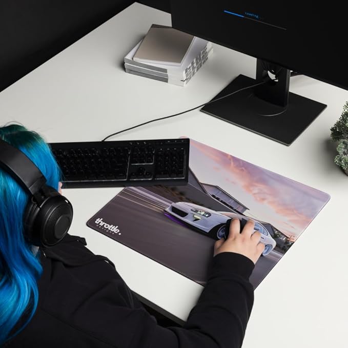 Car Gaming Mouse Pad Large 18×16 | Supra Mk4 Desk Mat | Durable Stitch Edge Construction | Fade-Resistant High-Resolution Print | Non-Slip Rubber Base for Stability