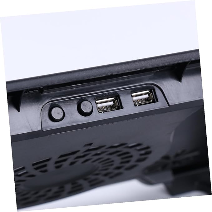Operitacx Laptop Cooling Pad USB 5 Fans Cooler Stand Adjustable Angle Anti-Skid Laptop Cooler Base for Gaming and Office Use Black