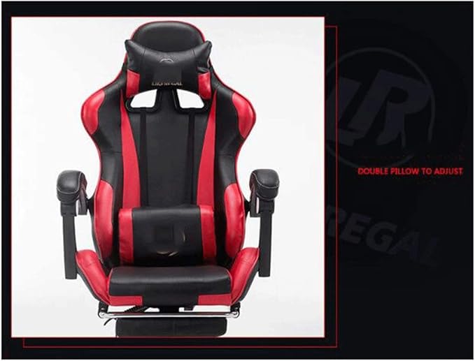 YYDS Chair Gaming Chair Office Chair Esport Gaming Bureau Chaise Recliner Armrest Armchair Pillow Footrest Ergonomics Furniture Ergonomically (Color : Black and red Size : with footrest)