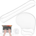 Gel Mouse pad &amp Keyboard Wrist Rest Set Ergonomic Keyboard and Mousepad with Wrist Support Keyboards Wrist Rest Computer Keyboards Pad Cooling Gel Clear
