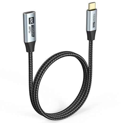 Small USB C Extension Cable 1FT Pack of 5 10Gbps Short USBC Extender Cord USBC Male to Female 100W PD Charging for MacBook Pro/Air USB C Hub Microphone Flash DriveDocking Station Phone PC