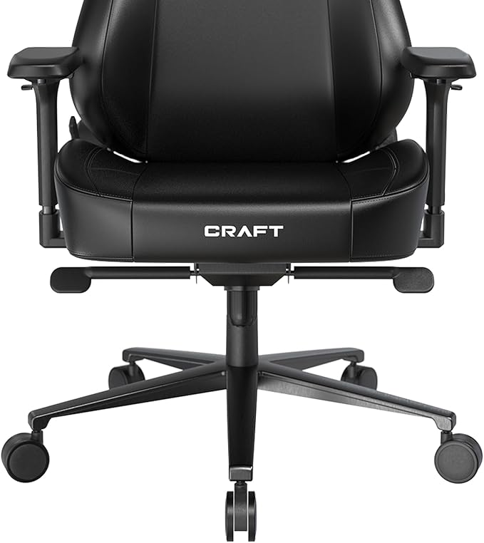 DXRacer Craft XL Video Gaming Chair for Adults Ergonomic Office Reclining Computer Chair with Magnetic Head Pillow and Lumbar Support Racing Style (EPU Leatherette EPU Leatherette Black)