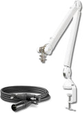 Rode PSA1+ Desk-Mounted Broadcast Microphone Boom Arm (White) with Premium XLR Cable (3m)