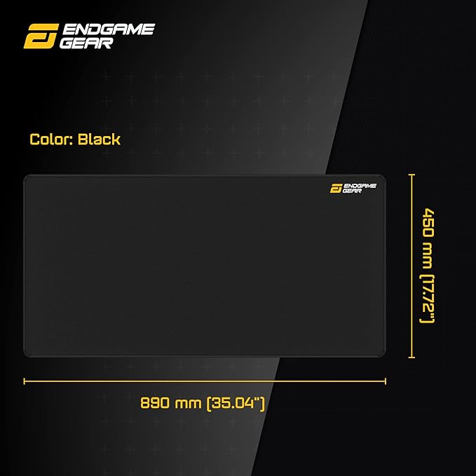 ENDGAME GEAR MPJ 890 Desk-Mat Gaming Mouse Pad Nonslip Desk Pad Size 35 x 17.7 Black