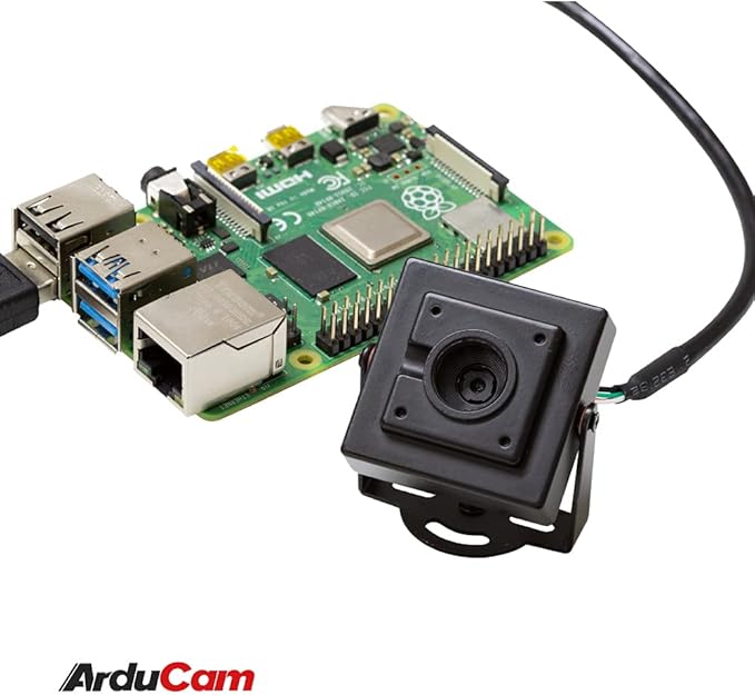 Arducam 4K 8MP IMX219 Autofocus USB Camera Module with Metal Case 1080P Mini UVC USB2.0 Video Webcam with Microphone 3.3ft/1m Cable for Computer Laptop Raspberry Pi Jetson Nano