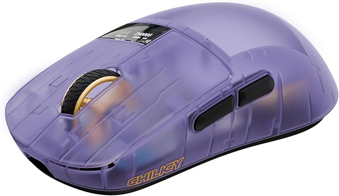 Chilkey Wireless Mouse Glacier LW 8K L Gaming Mouse with LCD Screen 8K Polling Rate 30000 DPI Optical Tracking 750 IPS Bluetooth/2.4GHz/USB-C 47g Ultra-Lightweight 100 Million Clicks