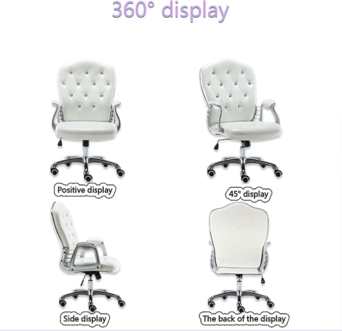 Office Chair Swivel Desk Chair Gaming Office Chairs for Adults Executive Office Chair Leather Executive Desk Chair Modern Mid Back Support Office Chair Executive Chair with Wheels Adjustable Height S