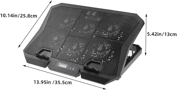 BESPORTBLE Laptop Cooling Pad with Adjustable Rotation Fan 15.6 Inch Quiet Cooling Stand for Laptops USB Powered for Gaming and Office Use