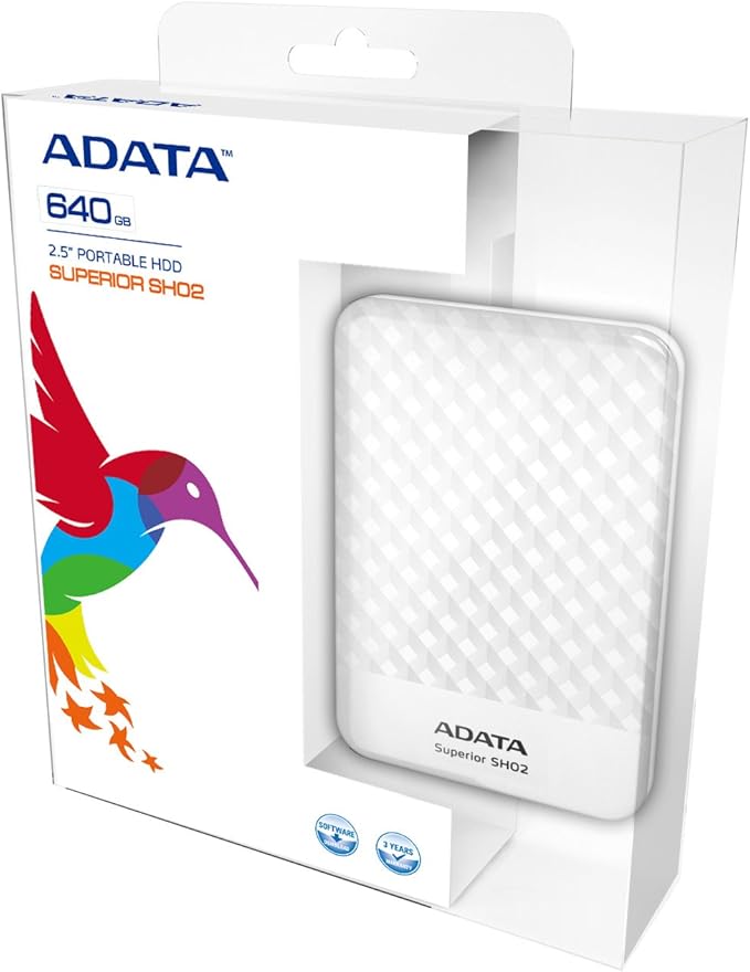 A-Data HDD SH02 640GB White Color Box