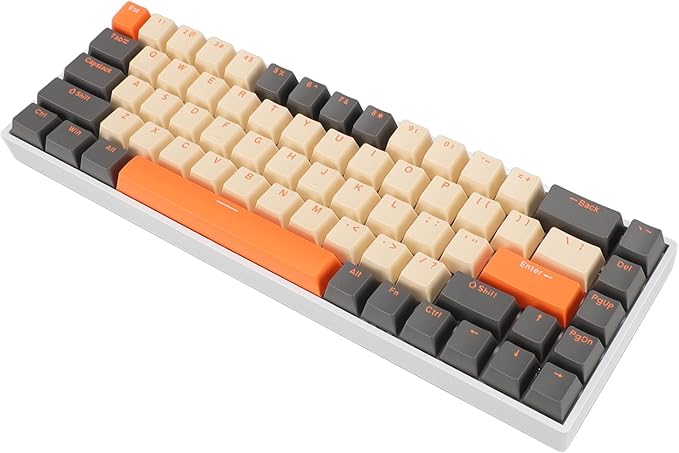 Zopsc 68 Keys Mechanical Keyboard 60 Percent Mechanical Gaming Keyboard with RGB Backlit Red Switch Ergonomic Compact Wired Gaming Keyboard for PC