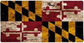 Rustic Distressed Maryland State Flag Large Gaming Mouse Pad Desk Mat with Stitched Edges Non-Slip Base