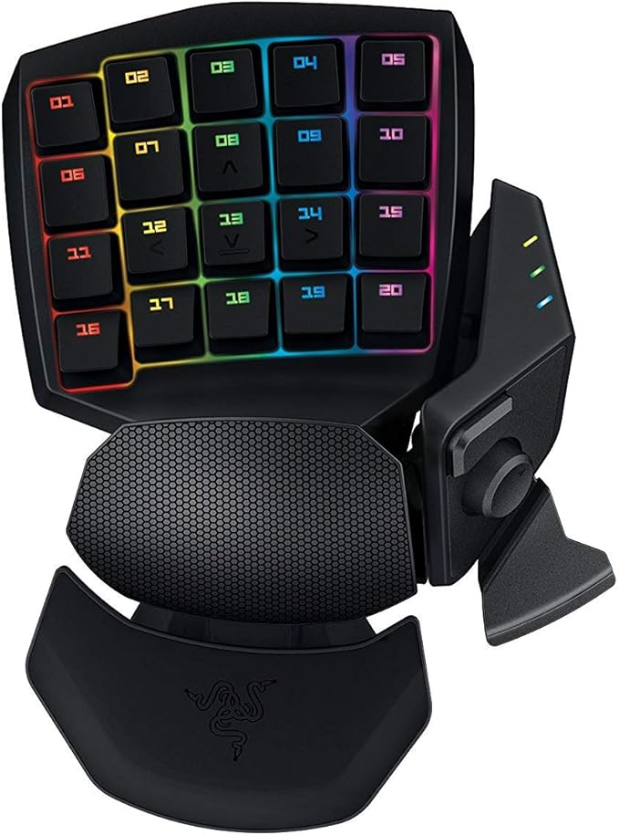 Razer Tartarus V2 Chroma - Ergonomic Mecha-Membrane Gaming Keypad Macro Pad Mini Gaming Keyboard One Handed PC Gaming USB Wired Keyboard Compatible on Windows and Mac Computer or Laptop (Renewed)