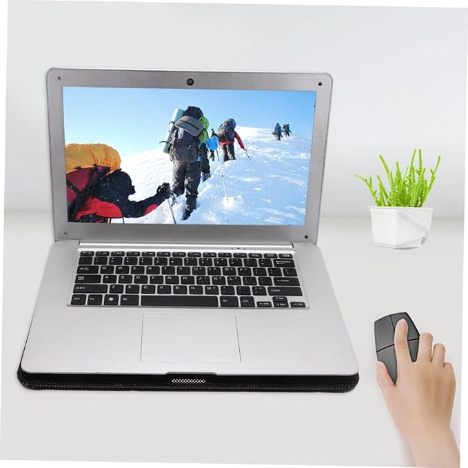 BESPORTBLE 6-inch Heat Dissipation Laptop Stand with Adjustable Fan Speed Notebook Cooling Support Holder for Gaming and Office Use Black Cooling Pad