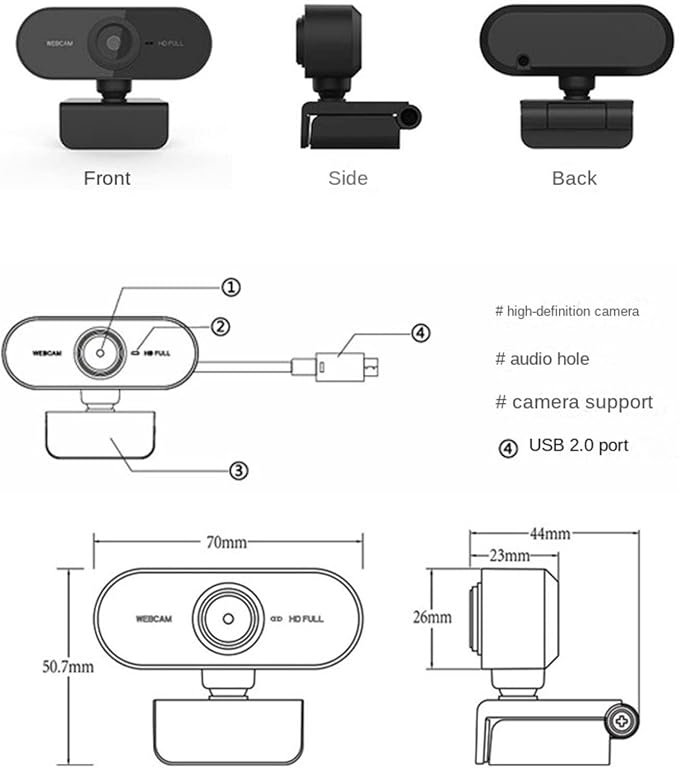 MBETA 2k HD Computer Camera Conference Web Class USB Camera Home Webcast 1080p Camera