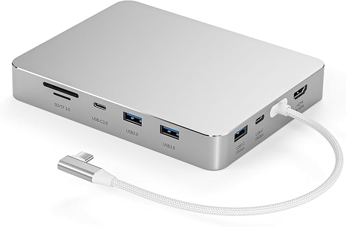 USB C Hub for iMac 24 inch 2021/2023/2024 8 in 1 iMac USB Hub with M.2 SSD Expansion (SSD Not Included)with USB A/C 3.2 10Gbps SD/TF HDMI iMacM1 M3 M4 Dock Accessories