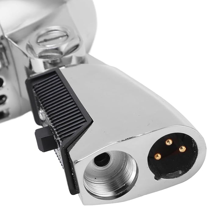 SUNGOOYUE Dynamic Cardioid Microphone with Sound Output and Vibration Dampening for Musical Performances and Studio Recordings (Silver)