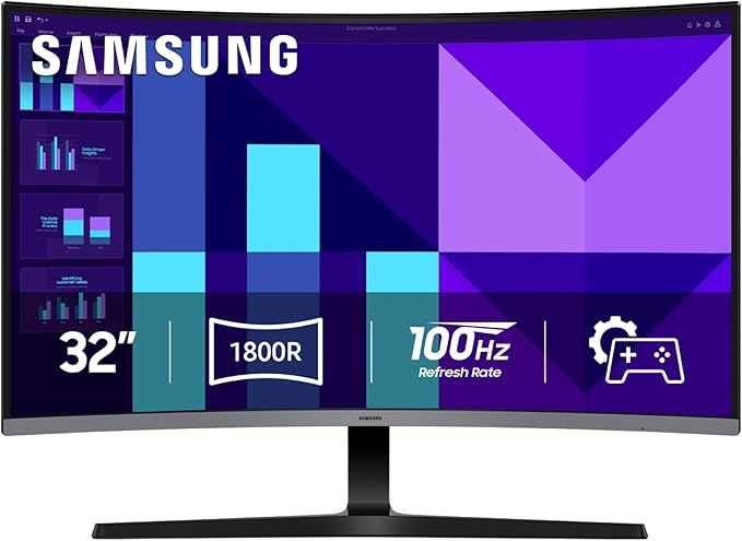 Samsung 32-inch S3 (S39GD) FHD 100Hz Curved Monitor Game Mode Eye Saver Mode Multiple Connectivity with HDMI Port Built-In Speakers LS32D396GANXZA 2025