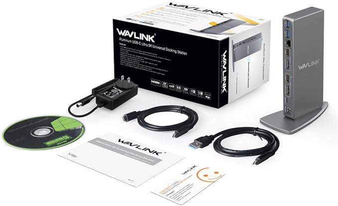 WAVLINK USB 3.0 Dual 5K/4K@60Hz Laptop Docking Station for Thunderbolt 4/3 USB-C/A Windows MacOS ChromeOS Ubuntu 20.0422.0 (2X HDMI 2X Display Port LAN 6 USB 3.0 Audio)