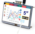 ELECROW 5-Inch Resistive Touch Screen TFT LCD Display 800x480 HD Resolution Compatible with Raspberry Pi 5/4/3/2B/Zero Banana Pi Jetson Nano Windows 11/10/8/7
